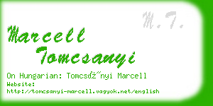 marcell tomcsanyi business card